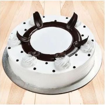 Eggless Designer Chocolate Vanilla Cake Half Kg