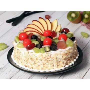 Exotic Fresh Fruit Cake Half Kg