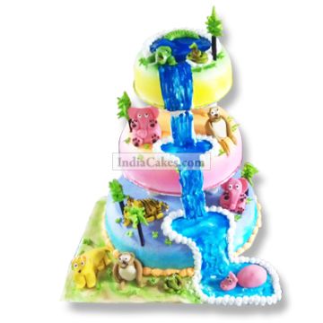 3 Kg 3 Tier Jungle Theme Cake 