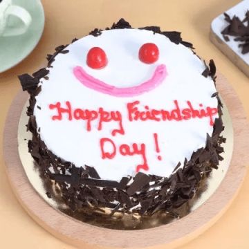 Eggless Friendship Day Black Forest Cake Half kg