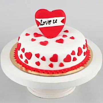 Love U Heart Designer Cake 1 Kg