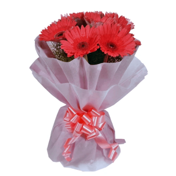 Pink Bliss 10 Gerberas Bunch