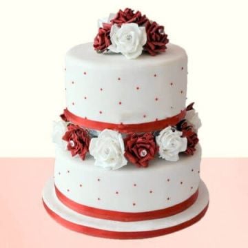 Vanilla Beauty Wedding Cake 3 Kg