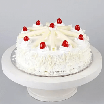 White Forest Cherry Cake Half Kgs