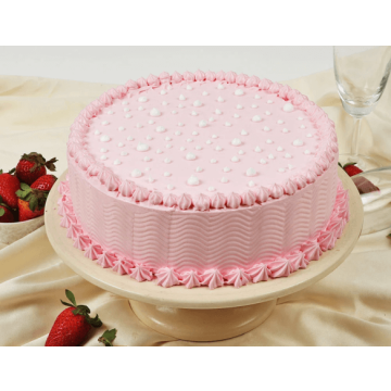 Eggless Yummy Strawberry Vegan Cake Half Kgs