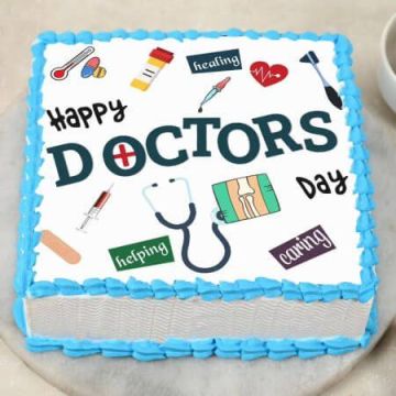 Doc Day Square Photo Theme Cake Half Kg