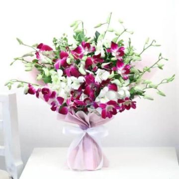 Elegant 10 Mix Orchids Bouquet