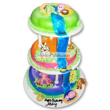 5 Kg 3 Tier Jungle Theme Cake 