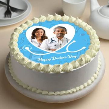 Hearty N Creamy Doc Day Photo Theme Cake