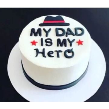 My Dad My Hero Half Kg Vanilla Cake