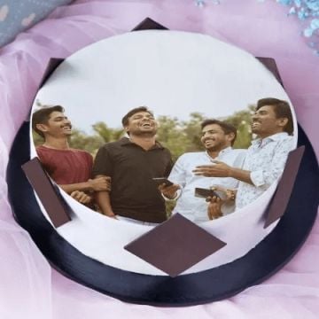 Eggless Photo Cake for Best Friends Half Kg