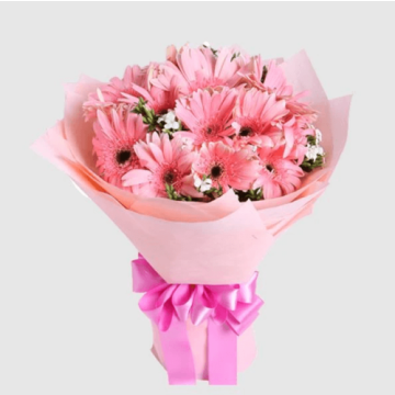 Soulful 10 Pink Gerberas Bunch