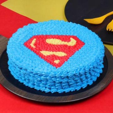 Eggless Superman Shield Cake 1 Kg