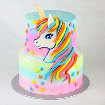 Two Tier Truffle Unicorn Cake 2 Kg