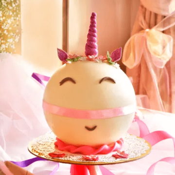 Unicorn Theme Chocolate Pinata Ball Cake 1 Kg