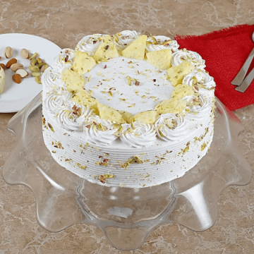 Vanilla Flavored Pista Rasmalai Cake Half Kg