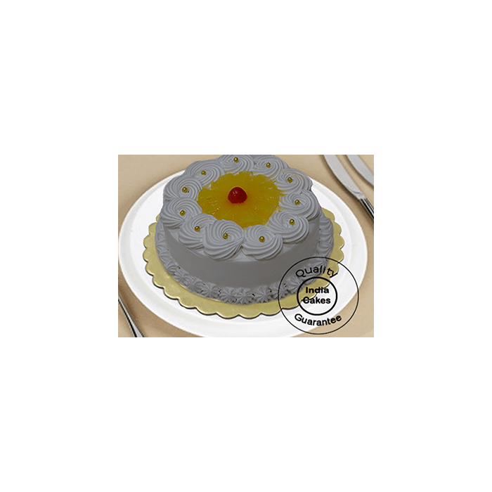 Eggless Half Kg Pineapple Cake_1